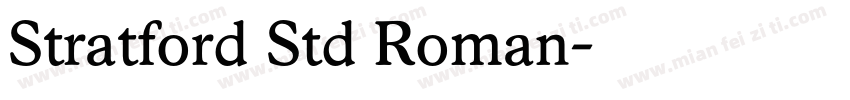 Stratford Std Roman字体转换